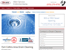 Tablet Screenshot of ftcollinsdraincleaning.com
